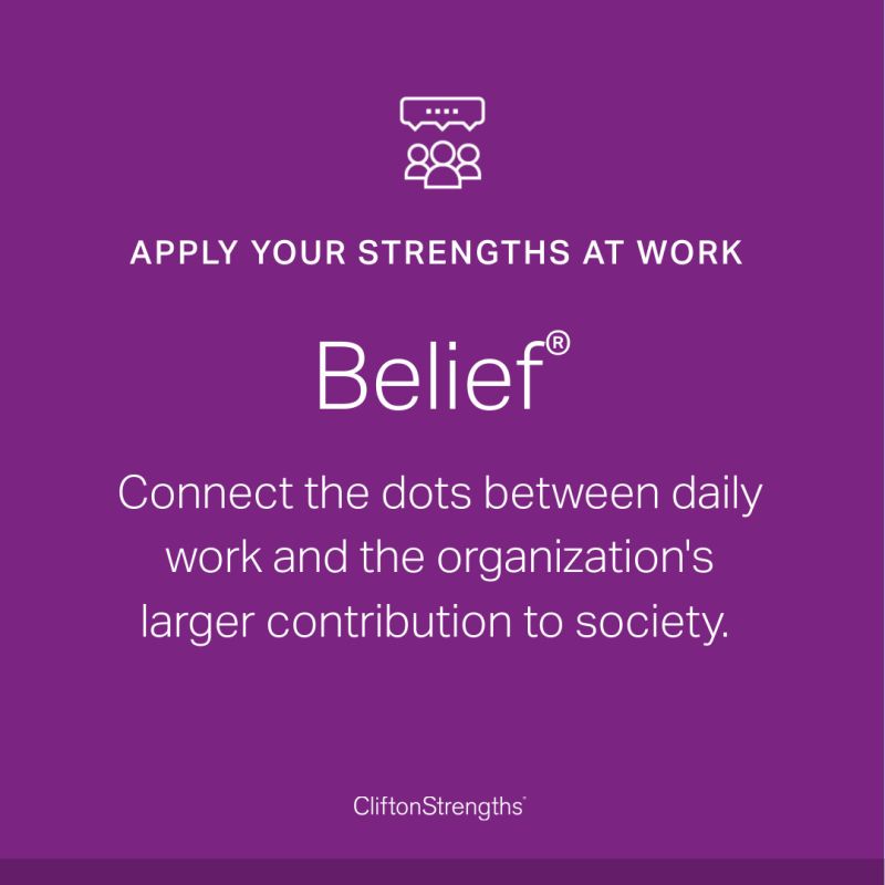 CliftonStrengths - belief