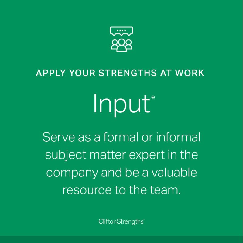 CliftonStrengths - input